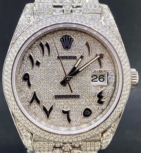 hublot iced out schwarz|iced out rolex arabic dial.